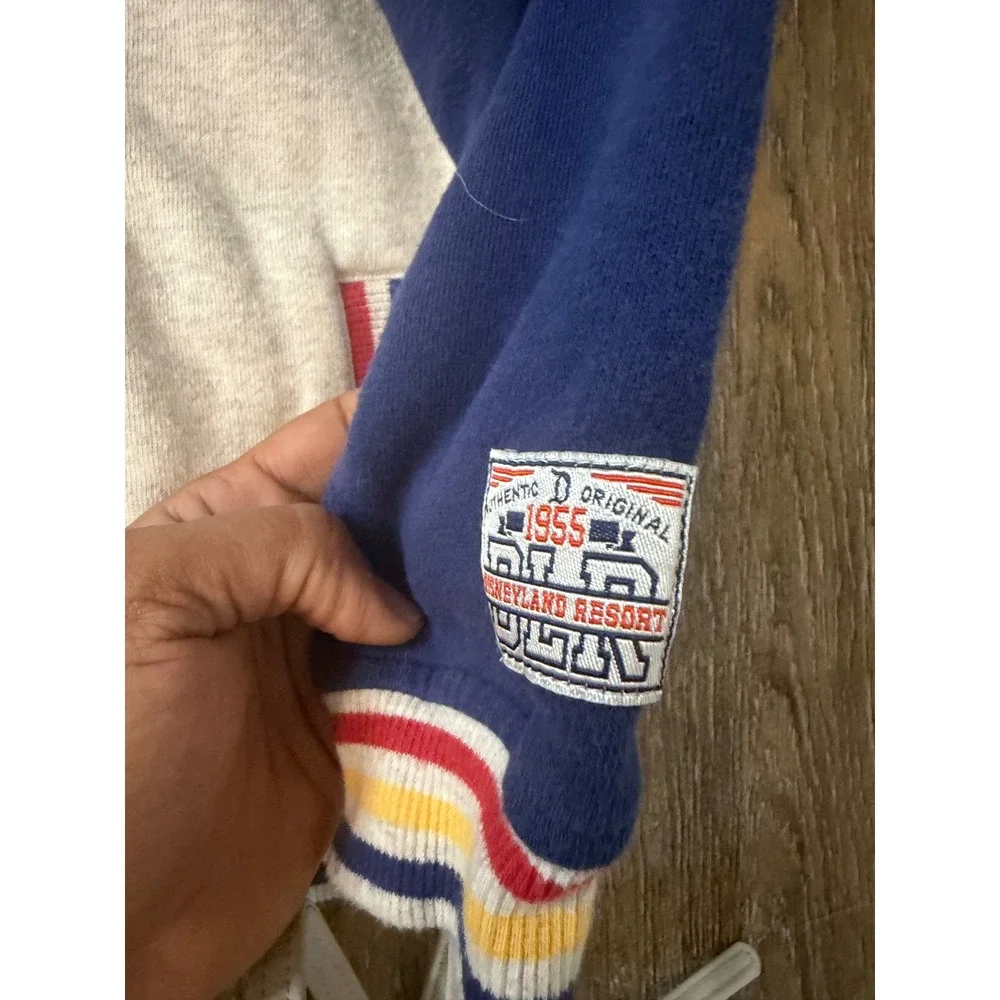 Disney Parks Disneyland Resort Mickey Mouse Varsity Bomber‎ Jacket Gray Blue XS